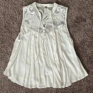 Free People size small white top